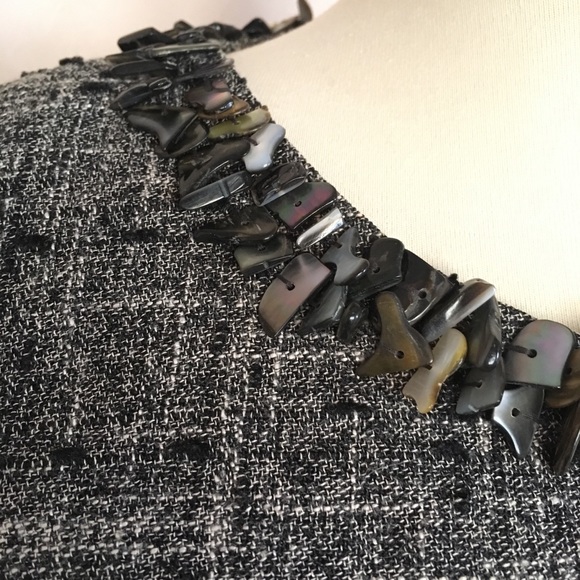 Little tweed dress with pauna glass shells 0P - Picture 6 of 8